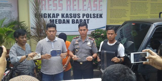 Pelaku Spesialis Pencuri Mobil Diringkus Polsek Medan Barat