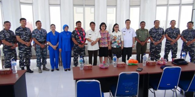 Ingati Sambut Kedatangan Danlantamal ll Bersama Rombongan di Kabupaten Nias Utara