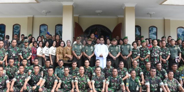 Pastoral Keuskupan Umat Katolik TNI-Polri Berkunjung di Kodam l/BB