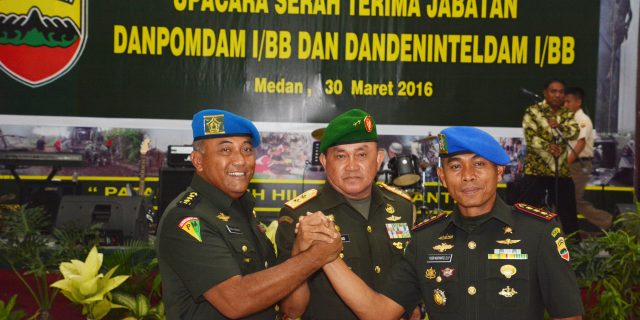 Pangdam l/BB Pimpin Sertijab Danpomdam dan Dandenintel Kodam l/BB