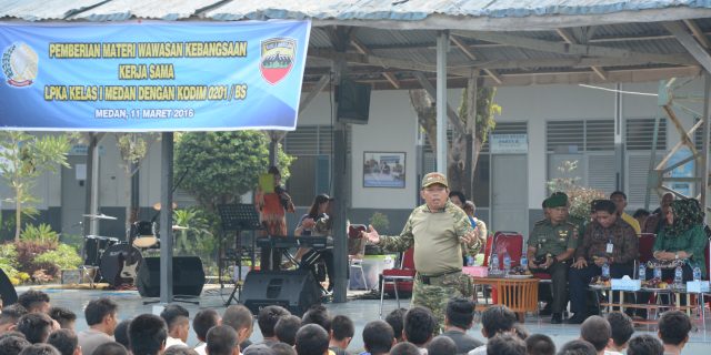 Kaajendam l/BB Berikan Wawasan Kebangsaan di LPKA Kelas l Medan