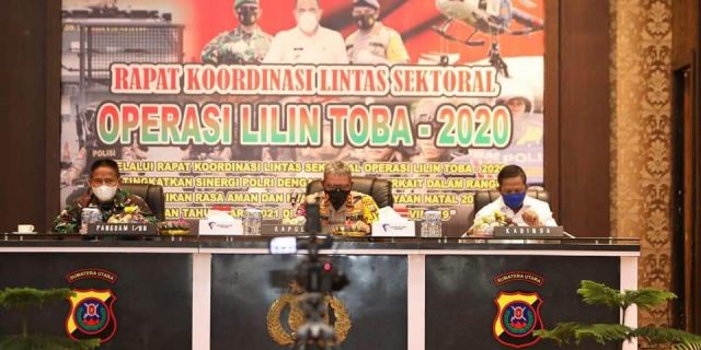 Kapoldasu Pimpin Rapat Lintas Sektoral Ops Lilin Toba 2020