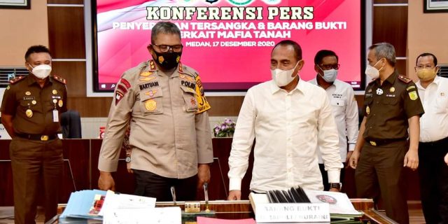 Tangkap Mafia Tanah, Gubsu Apresiasi Kinerja Polisi