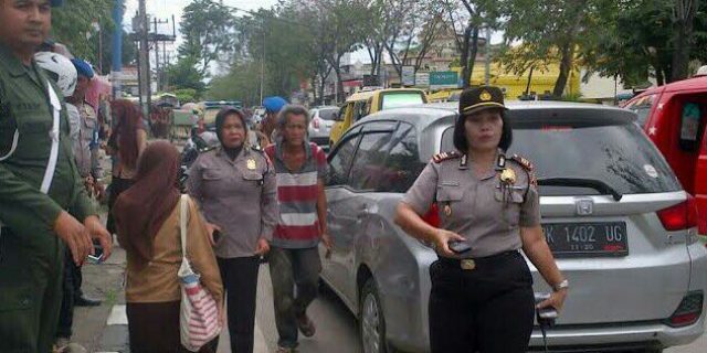 Hindari Kemacetan, Lapak Jualan Internetan Dirazia Polsek Medan Kota