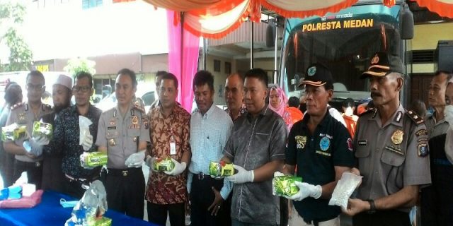 Polrestabes Medan Musnahkan Narkoba Senilai 61 Miliar