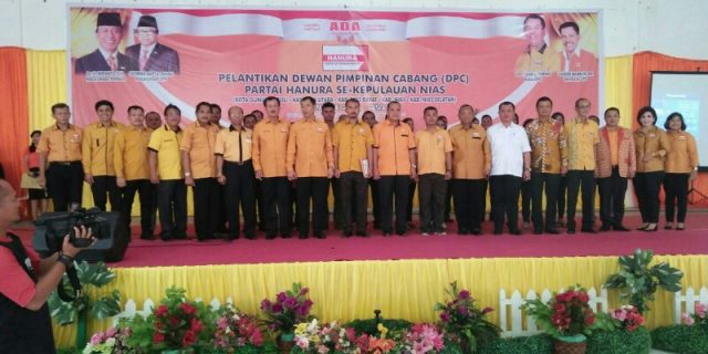 Pelantikan DPC Partai Hanura se-Kepulauan Nias Periode 2016 – 2021 Berjalan dengan Lancar dan Sukses
