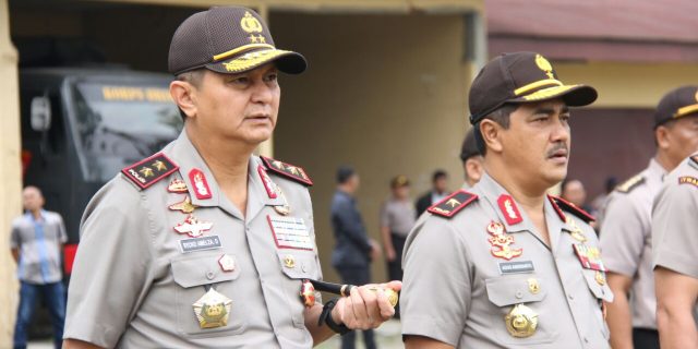 Poldasu Gelar Upacara Pelepasan 700 Personel BKO Brimob Polri 