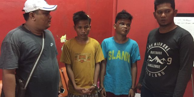 Ketahuan Mencuri Tabung Gas, Dua Bandit Cilik Ini di Hajar Warga