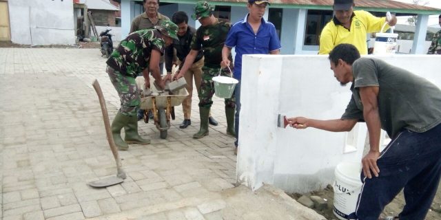 Program TMMD Kodim 0201/BS Pada Pembangunan Masjid Taqwa Belawan Sicanang Hampir Rampung