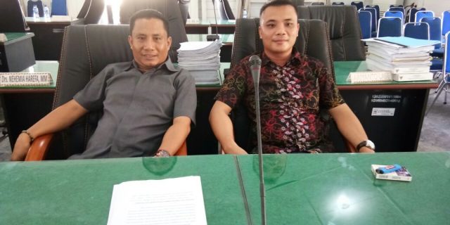 DPRD Desak Walikota Gunungsitoli Segera Evaluasi Kinerja Perangkat Daerah