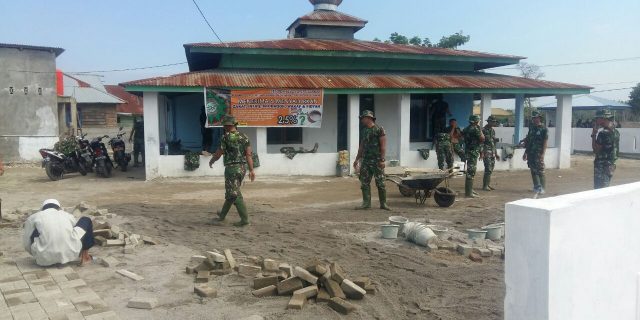 Kapten Kav Prima Wahyudi : Pembangunan Masjid Taqwa Lingukungan 20 Sicanang Sudah Mencapai 45%