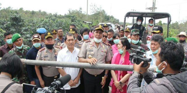 Kapoldasu Tinjau Zona Merah Gunung Sinabung