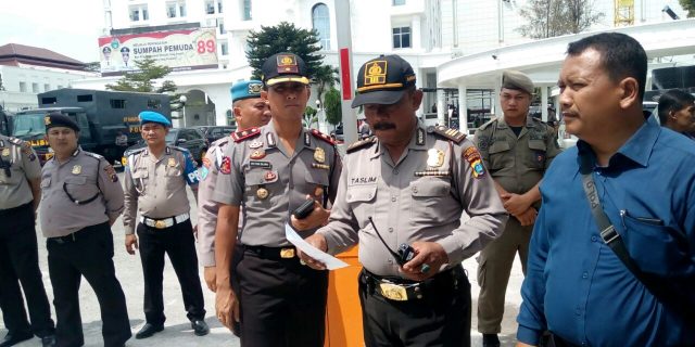 Kapolsek Medan Baru Pimpin Pengamanan Unras Aliansi BBM Sumut