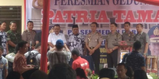 Prasasti Gedung Patria Tama Ditandatangani Kapolrestabes Medan