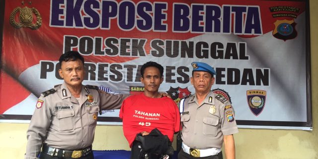 “Polsek Sunggal” Ringkus Danil,Nekat Nyolong Sepmor Ortu Pacarnya…!!!