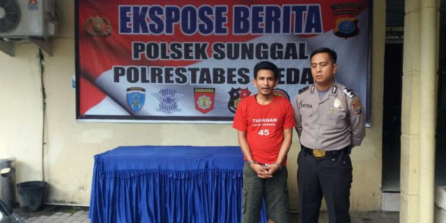 Warga Aceh Diamankan Polsek Sunggal Disaat Edarkan Sabu Dijalan Amal