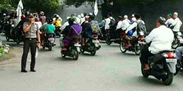 “Reuni 212,Kapolsek Medan Baru Turun Kejalan…!!!