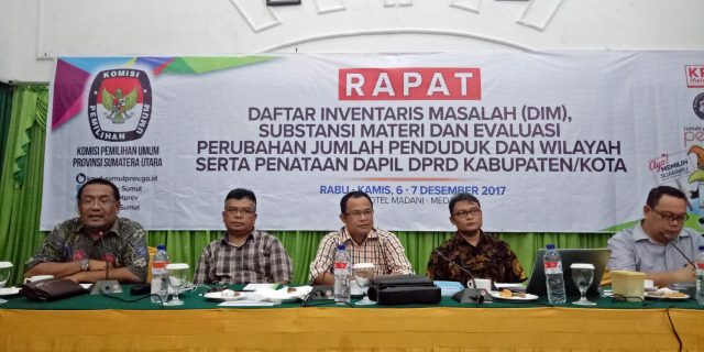 KPU Sumut Gelar Rapat Penataan Dapil DPRD Kabupaten/Kota