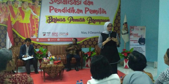 Sosialisasi & Pendidikan Pemilih Berbasis Perempuan Di Wilayah se Kepulauan Nias yang dihadiri oleh KPU Republik Indonesia (KPU-RI)