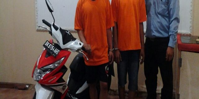 Polsek Medan Baru Amankan Dua Pemuda Pelaku Curanmor