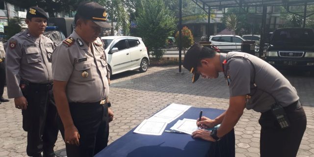 Penanda Tanganan Fakta Integritas Bersama Kapolsek Medan Baru