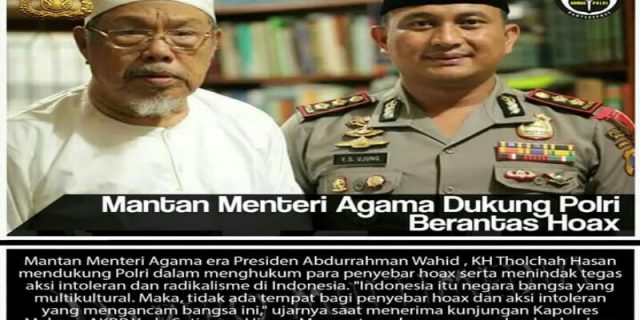 Mantan Menteri Agama RI Dukung Polri Berantas Penyebar Hoax