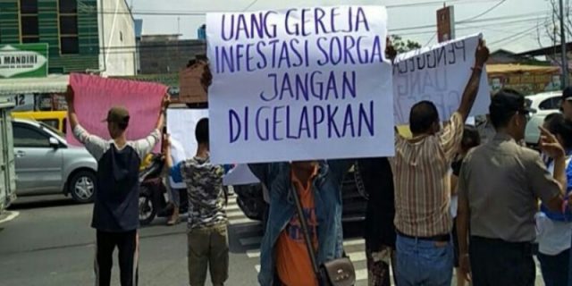 8 Bulan LP Tak Ditindaklanjuti, Puluhan Jemaat HKBP Gelar Aksi di Polsek Percut Seituan