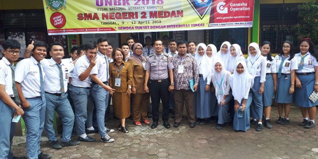 Polsek Medan Baru Gelar Pengamanan UNBK di 20 SMA