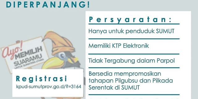 KPU Sumut Perpanjang Jadwal Pendaftaran Duta Netizen