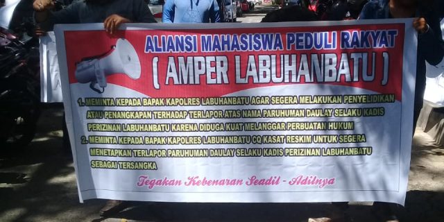 AMPERA Minta Polisi Tetapkan Plt Kadis Perizinan Pemkab Labuhanbatu Sebagai Tersangka