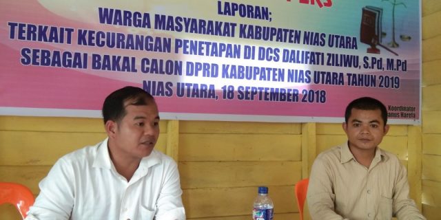 Diduga Melanggar PKPU, Masyarakat Laporkan Dalifati Ziliwu Ke KPUD Nias Utara