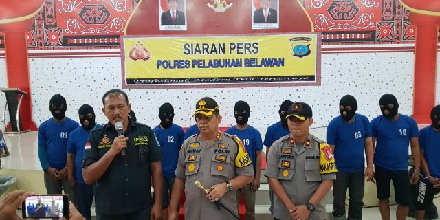 12 Pelaku Narkoba Ditangkap Polres Pelabuhan Belawan