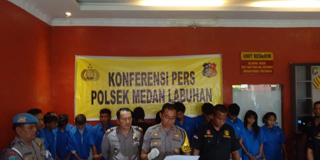 Polsek Medan Labuhan Tangkap 13 Pelaku Berbagai Kasus