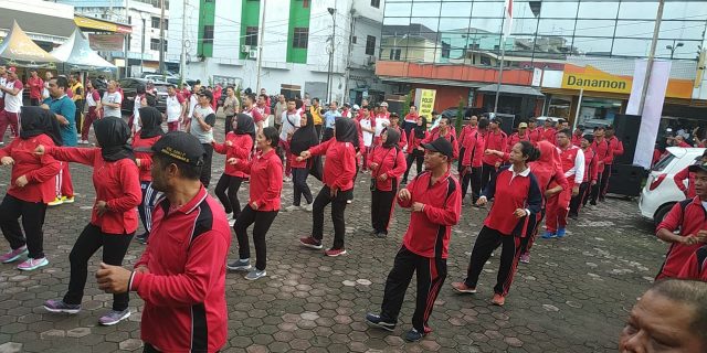 Polsek Medan Baru Gelar Olahraga Bersama