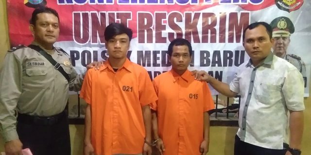 2 Pelaku Jambret HP Diringkus Team Pegasus Polsek Medan Baru