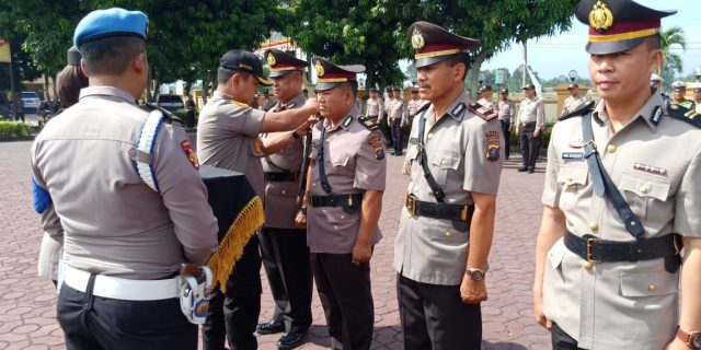 Kapolres Asahan Pimpin Sertijab Kapolsek