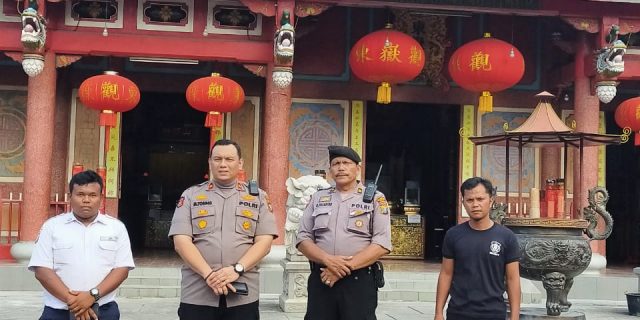 Jelang Imlek, Kapolsek Medan Baru Cek Pengamanan Vihara