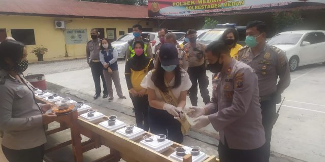 Program Kapolsek Medan Helvetia Tentang Pangan Mendapat Dukungan dari Runner Up Miss Grand Indonesia 2019