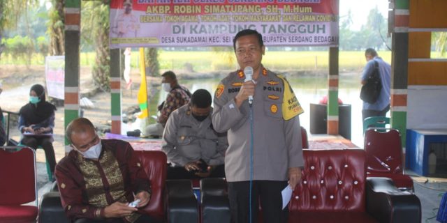 Kapolres Serdang Bedagai Resmikan Desa Suka Damai Kampung Tangguh