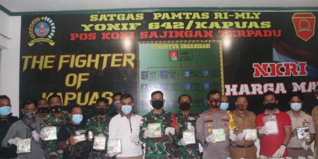 42.928 Kg Sabu Diamankan Satgas Yonif 642 Kapuas, Begini Kronologisnya