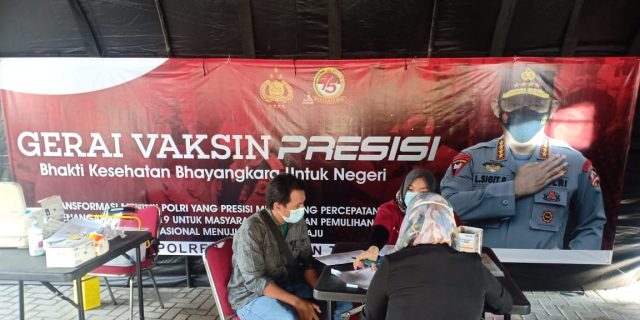 Polri Dirikan Gerai Vaksin Presisi di Polres-Polsek Gratis Tanpa Syarat KTP Domisili