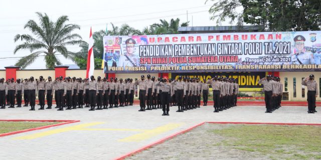 375 Calon Bintara Polri Resmi Mengikuti Pendidikan di SPN Hinai