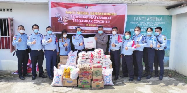 Lapas Pemuda Langkat Bagikan Sembako Kepada Masyarakat