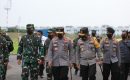 Kapoldasu Sambut Kedatangan Kapolri dan Panglima TNI