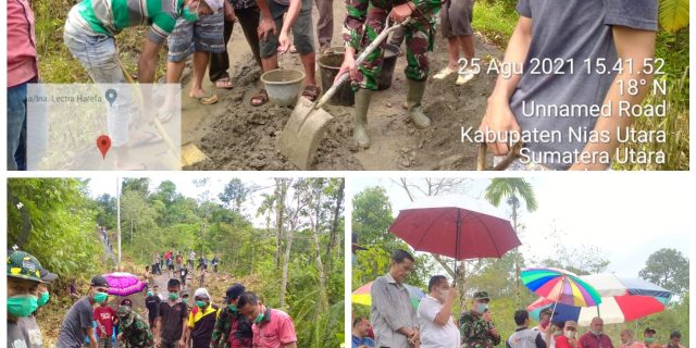 Personel Koramil 07/Alasa Hadiri Kegiatan Gotong Royong