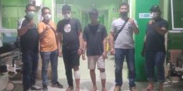 Terekam CCTV, Dua Pelaku Curanmor Roboh Didor Tekab Polres Sergai