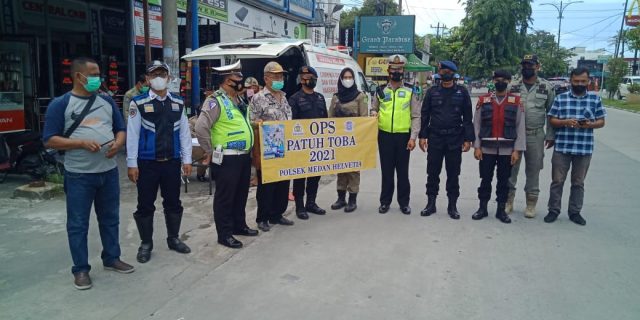 Dengan Cara Humanis, Polsek Helvetia Gelar Ops Patuh Toba 2021