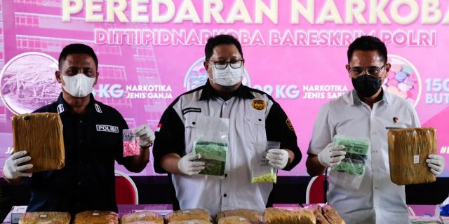 Bareskrim Polri Ungkap Peredaran Narkoba, Puluhan Pelaku Diamankan