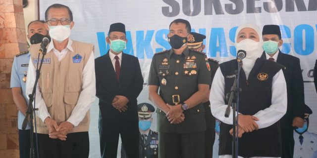 Gubernur Tinjau Lokasi Vaksinasi, Danrem 081/DSJ : Ingatkan Peran Serta Masyarakat