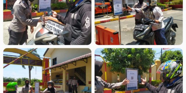 Usai di Launching, Masuk Polres Asahan Wajib Scan Barcode Aplikasi PeduliLindungi